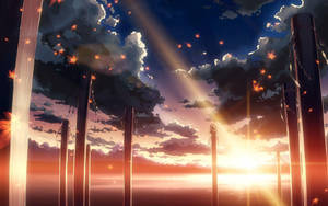 5 Centimeters Per Second Bright Sunset Wallpaper