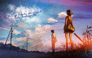 5 Centimeters Per Second Takaki And Kanae Wallpaper