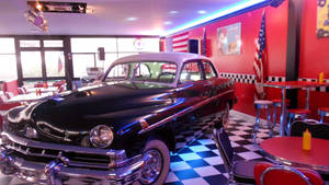 50s Diner Vintage Automobile Wallpaper