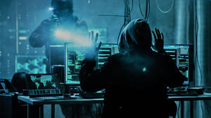 64k Ultra Hd Hacker Caught In Action Wallpaper