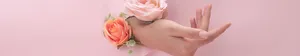 7680 X 1440 Flower In Hand Wallpaper