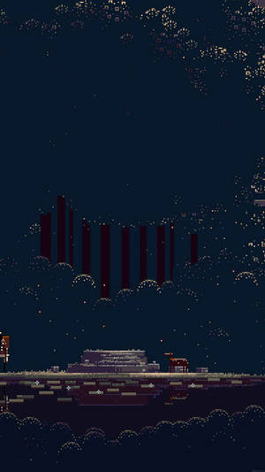 8 Bit Japan Ship Wallpaper