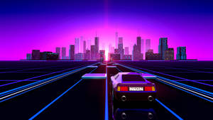 80s Retro Road Wallpaper