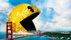 8k Desktop Gigantic Pac-man Wallpaper