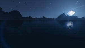 8k Desktop Minecraft Night Sky Wallpaper