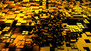 8k Desktop Yellow Cubes Wallpaper