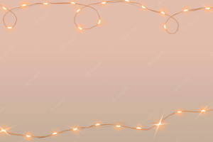 A Background With String Lights On A Beige Background Wallpaper