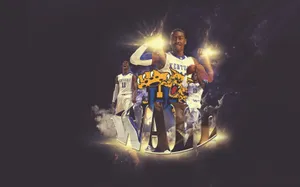 A Basketball Player With A Star On His Face Wallpaper