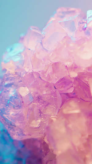 A Beautiful Pastel Crystal On A White Background. Wallpaper