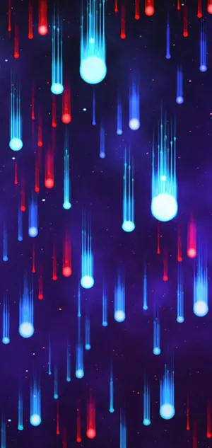 A Beautiful View Of A Meteor Shower In The Night Sky Wallpaper