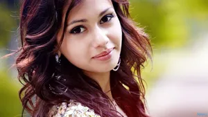 A Beautiful Young Woman With Long Hair Wallpaper