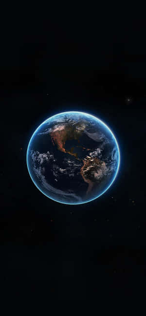 A Bird's Eye View Of The Earth Viewed From An Iphone. Wallpaper