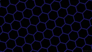 A Black And Blue Hexagonal Pattern Wallpaper