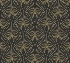 A Black And Gold Deco Wallpaper Wallpaper