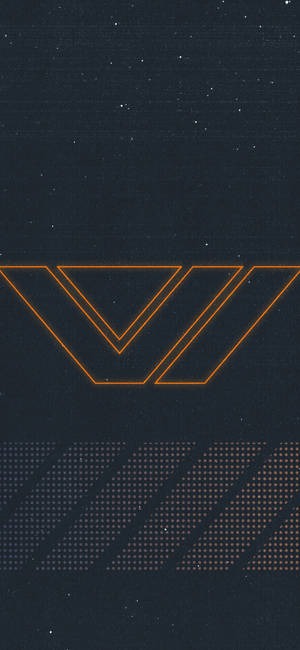 A Black And Orange Logo With A V In The Middle Wallpaper