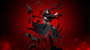A Black And Red Anime Character With A Sword Wallpaper