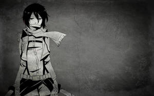 A Black And White Anime Boy Wallpaper