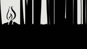 A Black And White Image Of A Barcode With A Candle Wallpaper