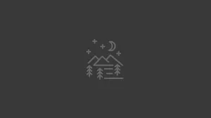 A Black And White Logo With A Mountain And A Tree Wallpaper