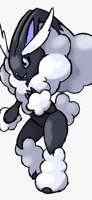 A Black And White Pokemon With A White Hat Wallpaper