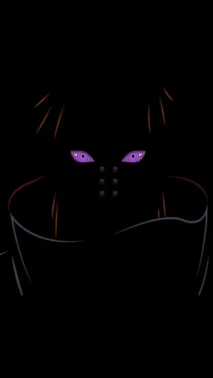 A Black Anime Character With Purple Eyes Wallpaper