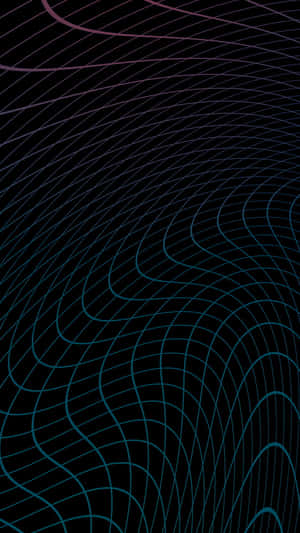 A Black Background With A Blue And Purple Wave Pattern Wallpaper