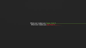 A Black Background With A Green Line And A Green Text Wallpaper