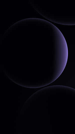 A Black Background With A Purple Sphere Wallpaper