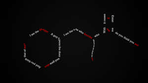 A Black Background With A Red And Black Text Wallpaper