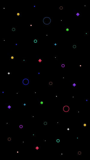 A Black Background With Colorful Circles And Dots Wallpaper