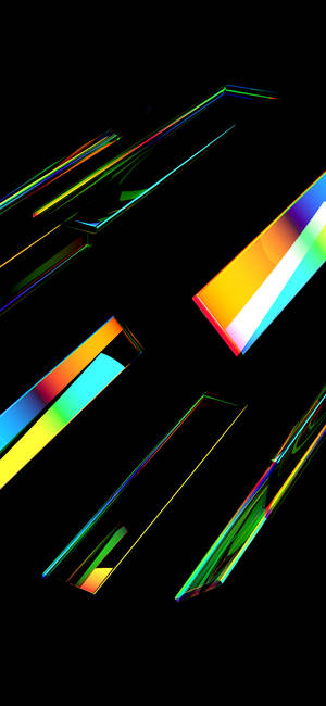 A Black Background With Colorful Lines Wallpaper