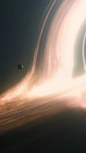 A Black Hole At The Center Of Interstellar Journey Wallpaper