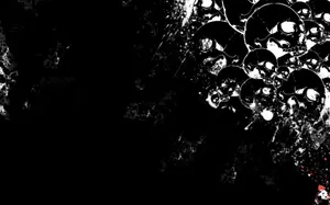 A Black Skull Made Of Spooky Yet Eye-catching Swirls Wallpaper