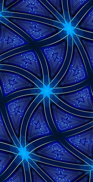 A Blue Abstract Pattern With Blue Lines Wallpaper