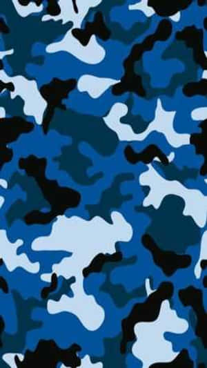 A Blue And Black Camouflage Pattern Wallpaper