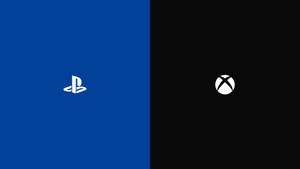 A Blue And Black Logo With A Xbox Logo Wallpaper