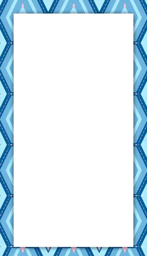 A Blue And Pink Chevron Pattern With A White Square Wallpaper