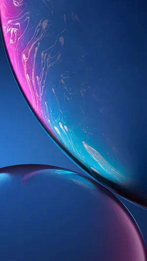 A Blue And Purple Iphone Xr With A Blue And Purple Background Wallpaper