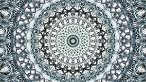 A Blue And White Circular Pattern Wallpaper