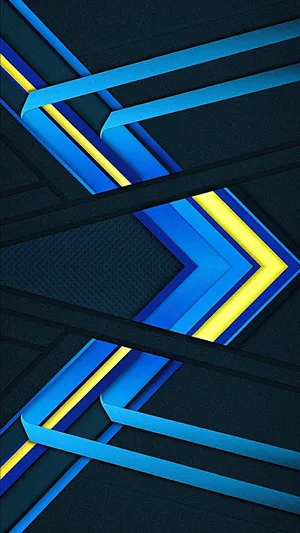 A Blue And Yellow Arrow On A Black Background Wallpaper