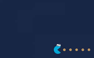 A Blue Background With A Blue And White Pixelated Image Wallpaper