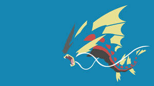 A Blue Gyarados Flying In The Sky Wallpaper