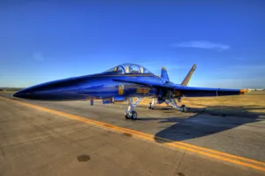 A Blue Jet Plane Wallpaper