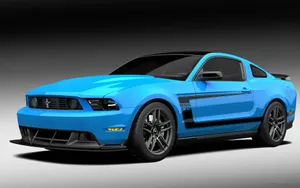 A Blue Mustang Is Shown In An Image Wallpaper