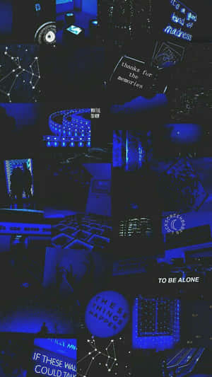 A Blue Pattern Giving Off A Serene And Calming Aesthetic Wallpaper