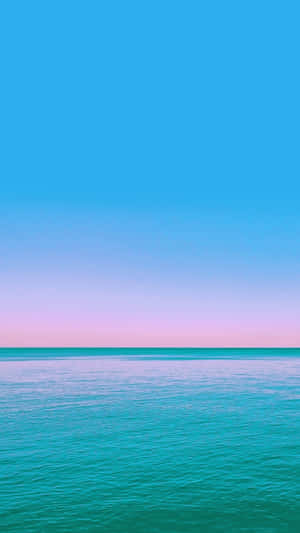 A Blue Sky With A Pink And Purple Sky Wallpaper