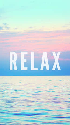 A Blue Sky With The Words Relax On It Wallpaper