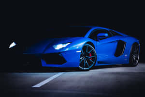 A Blue Sports Car Wallpaper