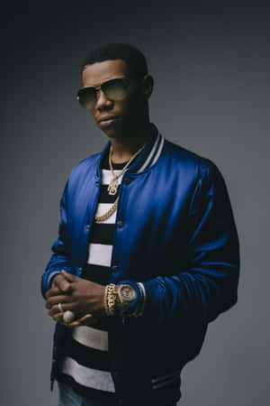 A Boogie Wit Da Hoodie Blue Jersey Jacket Wallpaper