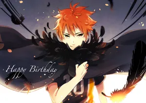A Boy With A Black Cloak And Feathers Wallpaper
